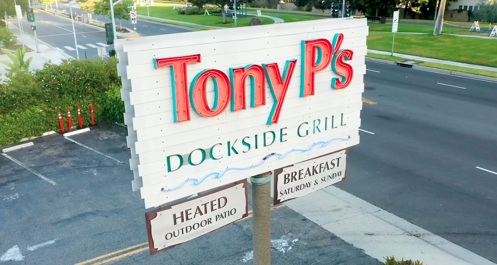 Tony P's Bar and restaurant sign