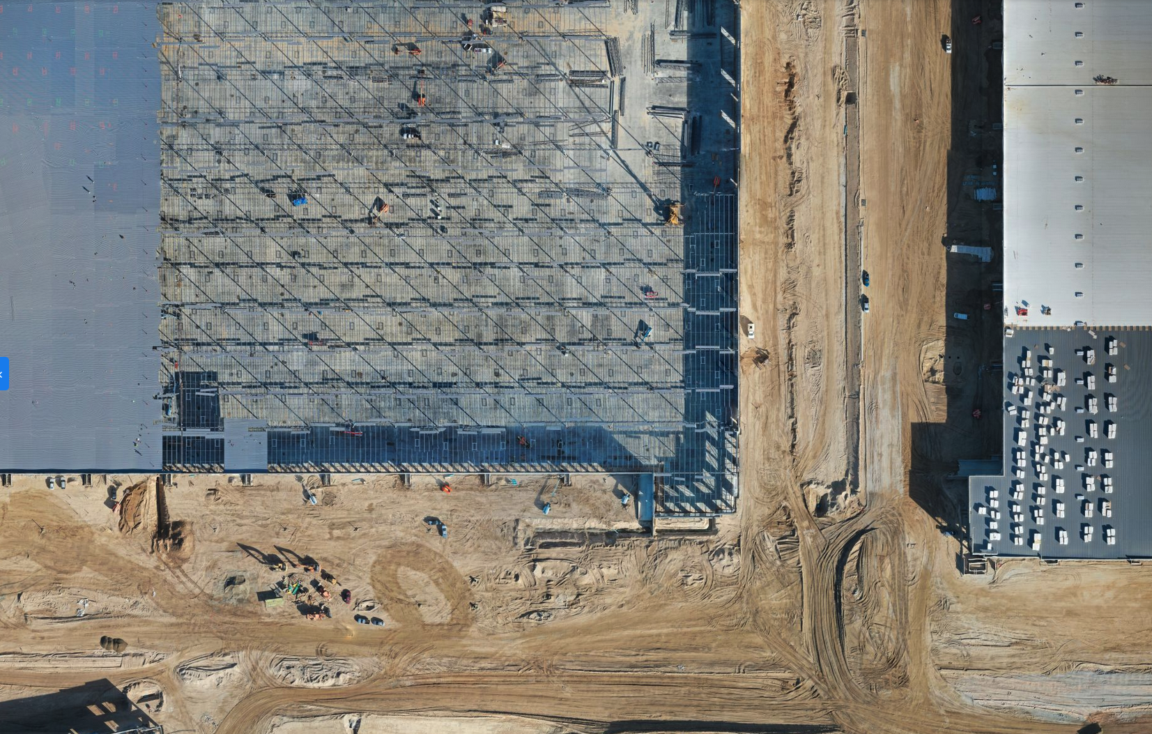 Orthomosaic Map of a commercial construction site in Jurupa Valley